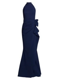 Chiara Boni La Petite Robe Halter Ruffle Gown Catalina Blue 11 Chiara Boni La Petite Robe Halter Ruffle Gown Catalina Blue -Chiara Boni La Petite Robe Sales Shop unnamed file 10