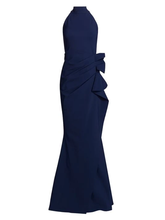 unnamed-file-10.jpg Chiara Boni La Petite Robe Halter Ruffle Gown Catalina Blue -Chiara Boni La Petite Robe Sales Shop unnamed file 10
