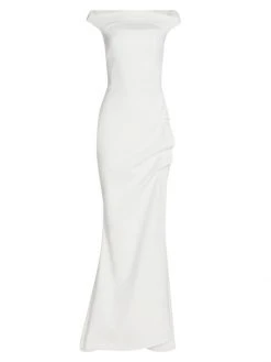 Chiara Boni La Petite Robe Melania Off-The-Shoulder Cutout Sheath Dress White -Chiara Boni La Petite Robe Sales Shop unnamed file 1002