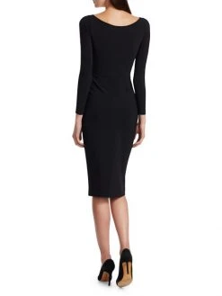 Chiara Boni La Petite Robe Kaya Pleated Detail Sheath Dress Black -Chiara Boni La Petite Robe Sales Shop unnamed file 1009