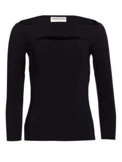 Chiara Boni La Petite Robe Katy Slit-Front Top White -Chiara Boni La Petite Robe Sales Shop unnamed file 1032