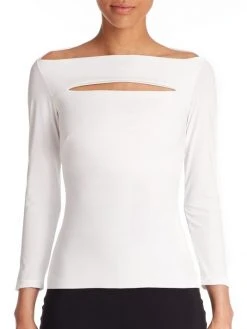 Chiara Boni La Petite Robe Katy Slit-Front Top White -Chiara Boni La Petite Robe Sales Shop unnamed file 1034