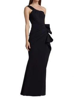 Chiara Boni La Petite Robe Seki One-Shoulder Gown Black -Chiara Boni La Petite Robe Sales Shop unnamed file 1098