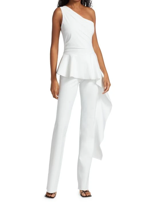 Chiara Boni La Petite Robe Kincso Ruffled Peplum Jumpsuit Black 4 Chiara Boni La Petite Robe Kincso Ruffled Peplum Jumpsuit Black - Image 2