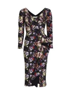 Chiara Boni La Petite Robe Dalmira Floral Ruffle-Embellished Dress