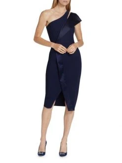 Chiara Boni La Petite Robe Ricostancia One-Shoulder Satin-Trim Dress 4 Chiara Boni La Petite Robe Ricostancia One-Shoulder Satin-Trim Dress -Chiara Boni La Petite Robe Sales Shop unnamed file 1186