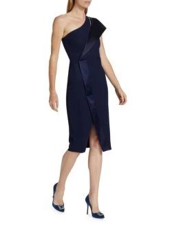Chiara Boni La Petite Robe Ricostancia One-Shoulder Satin-Trim Dress 5 Chiara Boni La Petite Robe Ricostancia One-Shoulder Satin-Trim Dress -Chiara Boni La Petite Robe Sales Shop unnamed file 1187