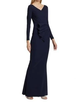 Chiara Boni La Petite Robe Kaya Long-Sleeve Mermaid Gown -Chiara Boni La Petite Robe Sales Shop unnamed file 1194