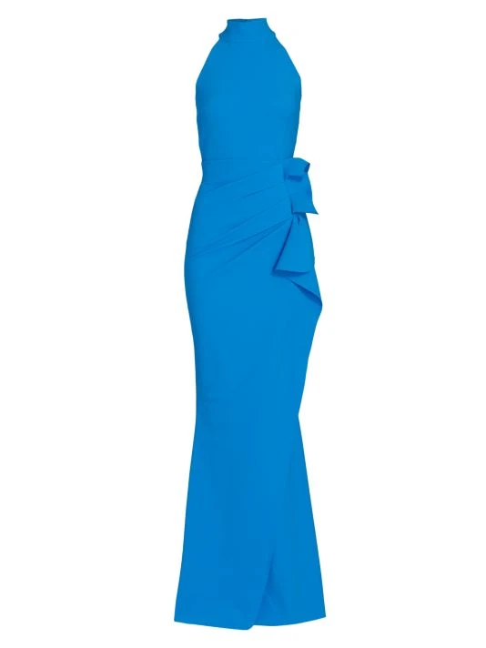 unnamed-file-12.jpg Chiara Boni La Petite Robe Halter Ruffle Gown Catalina Blue -Chiara Boni La Petite Robe Sales Shop unnamed file 12