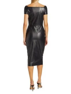 Chiara Boni La Petite Robe Mei Faux Leather Midi Dress -Chiara Boni La Petite Robe Sales Shop unnamed file 1282