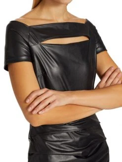 Chiara Boni La Petite Robe Mei Faux Leather Midi Dress -Chiara Boni La Petite Robe Sales Shop unnamed file 1283