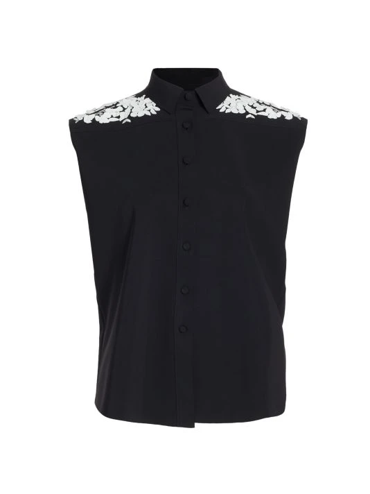 Chiara Boni La Petite Robe Fusae Button-Up Sleeveless Blouse 3 Chiara Boni La Petite Robe Fusae Button-Up Sleeveless Blouse