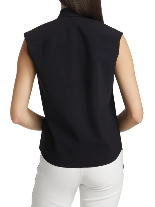 Chiara Boni La Petite Robe Fusae Button-Up Sleeveless Blouse 7 Chiara Boni La Petite Robe Fusae Button-Up Sleeveless Blouse - Image 5