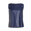 Chiara Boni La Petite Robe Faux Leather Sleeveless Top Rich Blue -Chiara Boni La Petite Robe Sales Shop unnamed file 1347
