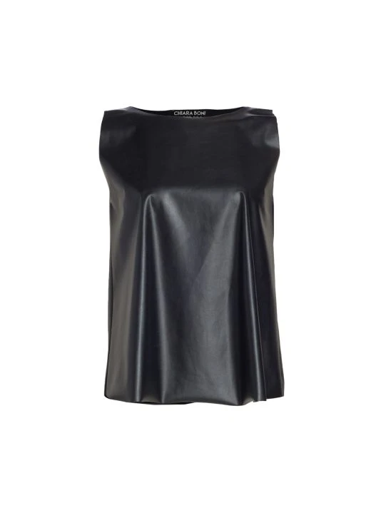 unnamed-file-1350.jpg Chiara Boni La Petite Robe Faux Leather Sleeveless Top Rich Blue -Chiara Boni La Petite Robe Sales Shop unnamed file 1350