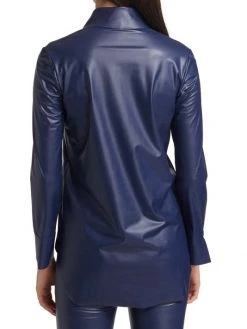 Chiara Boni La Petite Robe Atena Faux Leather Long-Sleeve Top -Chiara Boni La Petite Robe Sales Shop unnamed file 1408