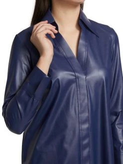 Chiara Boni La Petite Robe Atena Faux Leather Long-Sleeve Top -Chiara Boni La Petite Robe Sales Shop unnamed file 1409