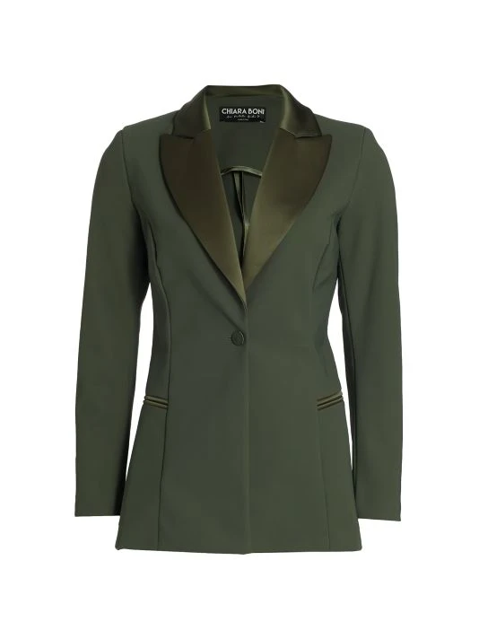 Chiara Boni La Petite Robe Alex Single-Breasted Blazer Juniper 6 Chiara Boni La Petite Robe Alex Single-Breasted Blazer Juniper - Image 4