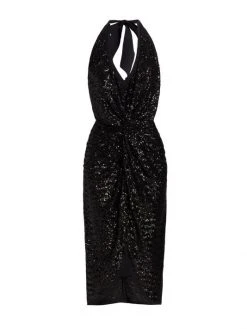 Chiara Boni La Petite Robe Velma Sequined Halter Dress