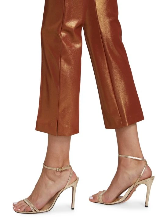 Chiara Boni La Petite Robe Nuccia Metallic Ankle-Length Pants 8 Chiara Boni La Petite Robe Nuccia Metallic Ankle-Length Pants - Image 6