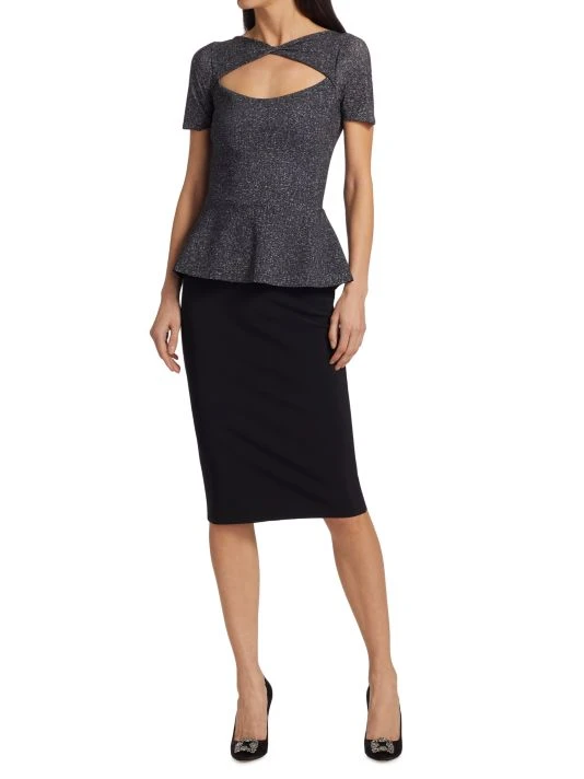 Chiara Boni La Petite Robe Tabitha Peplum Cocktail Dress 4 Chiara Boni La Petite Robe Tabitha Peplum Cocktail Dress - Image 2