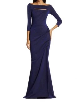 Chiara Boni La Petite Robe Glittery Jersey Bateau-Neck Gown -Chiara Boni La Petite Robe Sales Shop unnamed file 1570