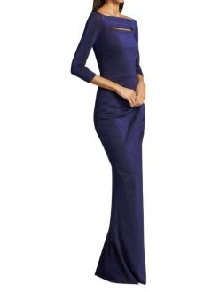 Chiara Boni La Petite Robe Glittery Jersey Bateau-Neck Gown -Chiara Boni La Petite Robe Sales Shop unnamed file 1571