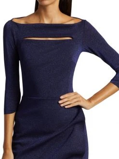 Chiara Boni La Petite Robe Glittery Jersey Bateau-Neck Gown -Chiara Boni La Petite Robe Sales Shop unnamed file 1573