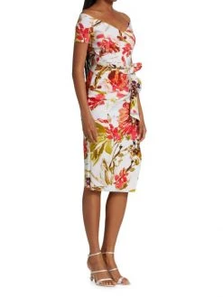Chiara Boni La Petite Robe Silveria Floral Ruffle Midi Dress -Chiara Boni La Petite Robe Sales Shop unnamed file 162