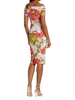 Chiara Boni La Petite Robe Silveria Floral Ruffle Midi Dress -Chiara Boni La Petite Robe Sales Shop unnamed file 163