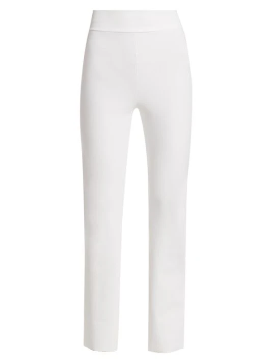 Chiara Boni La Petite Robe Venusette High-Waist Straight-Leg Pull-On Pants White 9 Chiara Boni La Petite Robe Venusette High-Waist Straight-Leg Pull-On Pants White - Image 7