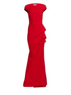 Chiara Boni La Petite Robe Melania Off-The-Shoulder Gown Red 6 Chiara Boni La Petite Robe Melania Off-The-Shoulder Gown Red -Chiara Boni La Petite Robe Sales Shop unnamed file 17