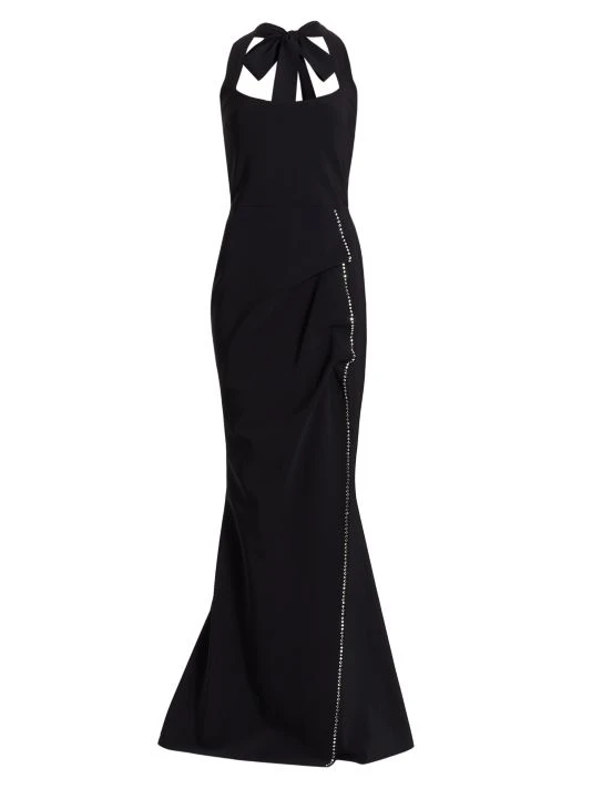 Chiara Boni La Petite Robe Taciana Embellished Halter Dress 3 Chiara Boni La Petite Robe Taciana Embellished Halter Dress