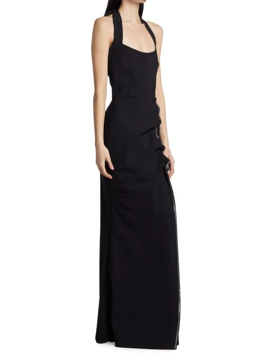 Chiara Boni La Petite Robe Taciana Embellished Halter Dress 6 Chiara Boni La Petite Robe Taciana Embellished Halter Dress - Image 4