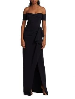 Chiara Boni La Petite Robe Mirla Draped Off-The-Shoulder Gown 4 Chiara Boni La Petite Robe Mirla Draped Off-The-Shoulder Gown -Chiara Boni La Petite Robe Sales Shop unnamed file 258