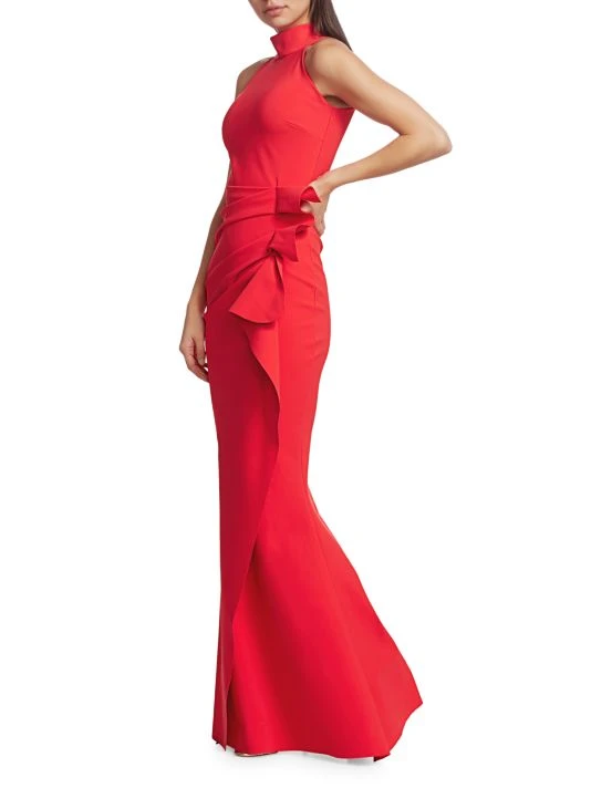 unnamed-file-3.jpg Chiara Boni La Petite Robe Halter Ruffle Gown Catalina Blue -Chiara Boni La Petite Robe Sales Shop unnamed file 3