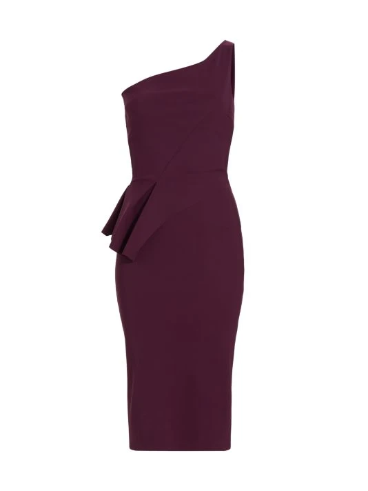 Chiara Boni La Petite Robe Zulema One-Shoulder Peplum Dress 3 Chiara Boni La Petite Robe Zulema One-Shoulder Peplum Dress