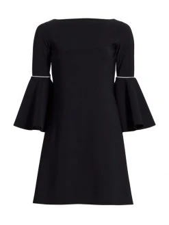 Chiara Boni La Petite Robe Natalia Piped Bell-Sleeve Dress