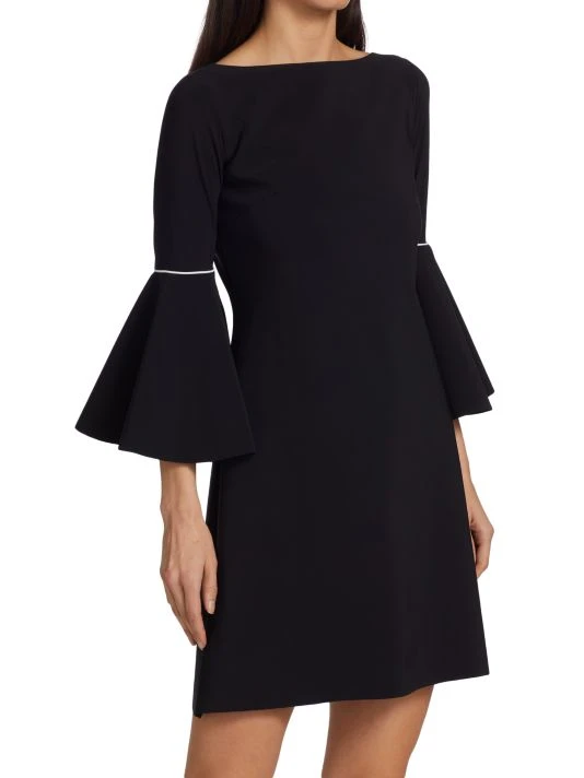 Chiara Boni La Petite Robe Natalia Piped Bell-Sleeve Dress 6 Chiara Boni La Petite Robe Natalia Piped Bell-Sleeve Dress - Image 4