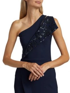 Chiara Boni La Petite Robe Asymmetric Sequin Knee-Length Dress -Chiara Boni La Petite Robe Sales Shop unnamed file 373