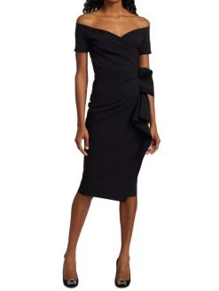 Chiara Boni La Petite Robe Silveria Draped Off-The-Shoulder Dress -Chiara Boni La Petite Robe Sales Shop unnamed file 377