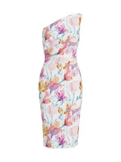 Chiara Boni La Petite Robe Angelina Floral One-Shoulder Cocktail Dress