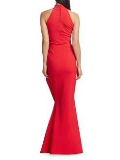 Chiara Boni La Petite Robe Halter Ruffle Gown Catalina Blue 5 Chiara Boni La Petite Robe Halter Ruffle Gown Catalina Blue -Chiara Boni La Petite Robe Sales Shop unnamed file 4