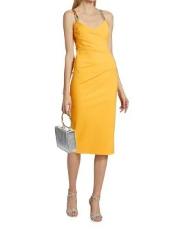 Chiara Boni La Petite Robe Shamy Embellished-Strap Midi-Dress -Chiara Boni La Petite Robe Sales Shop unnamed file 456