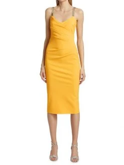 Chiara Boni La Petite Robe Shamy Embellished-Strap Midi-Dress -Chiara Boni La Petite Robe Sales Shop unnamed file 457