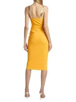 Chiara Boni La Petite Robe Shamy Embellished-Strap Midi-Dress -Chiara Boni La Petite Robe Sales Shop unnamed file 459