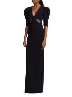 Chiara Boni La Petite Robe Castelo Puff-Sleeve Cut-Out Gown -Chiara Boni La Petite Robe Sales Shop unnamed file 465