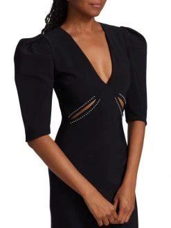 Chiara Boni La Petite Robe Castelo Puff-Sleeve Cut-Out Gown -Chiara Boni La Petite Robe Sales Shop unnamed file 467