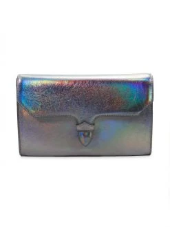 Chiara Boni La Petite Robe Arianna Iridescent Leather Envelope Clutch