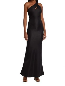 Chiara Boni La Petite Robe Atlas Shimmering One-Shoulder Gown -Chiara Boni La Petite Robe Sales Shop unnamed file 511